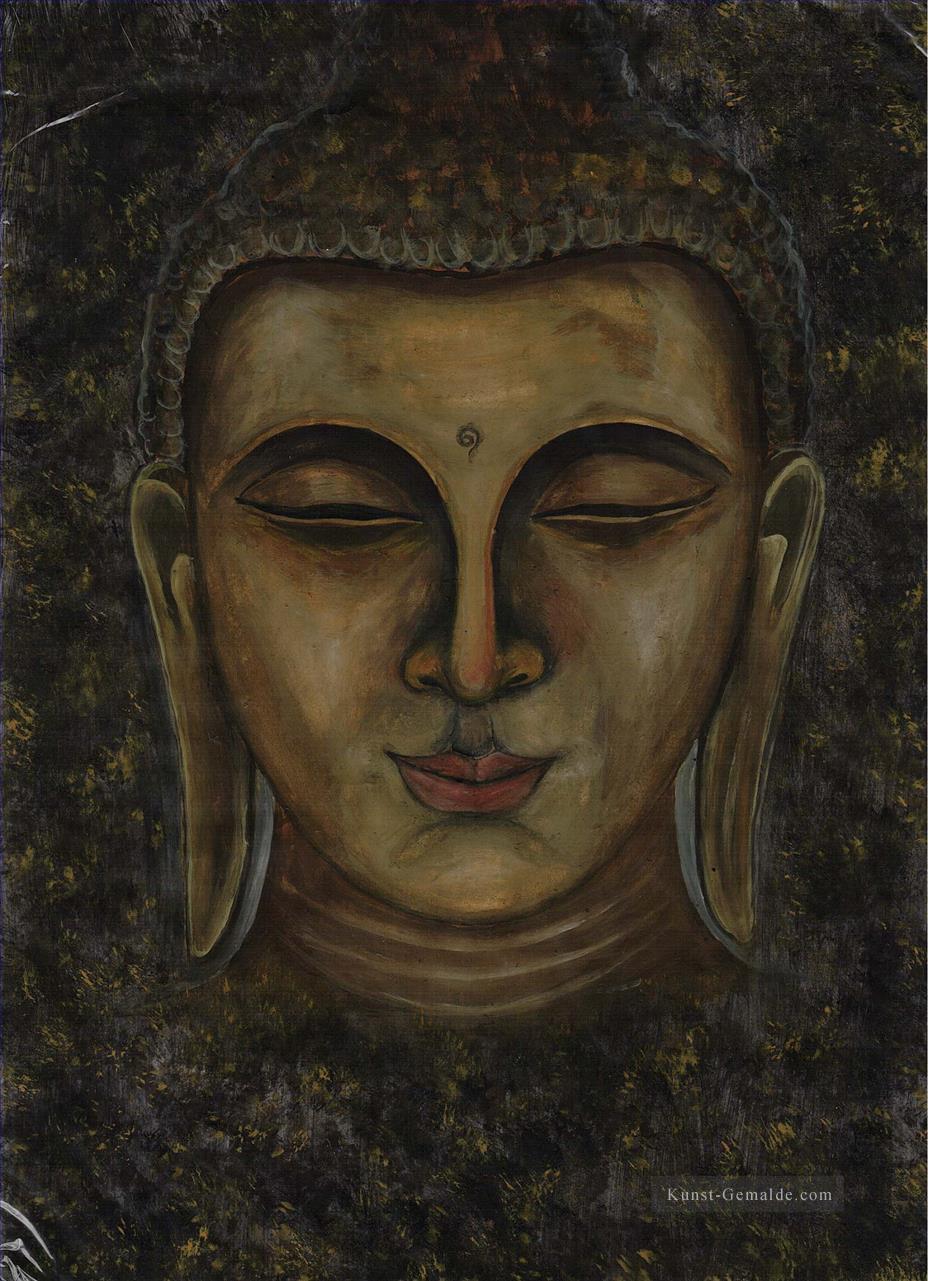 Buddha Kopf im grauen Buddhismus Ölgemälde